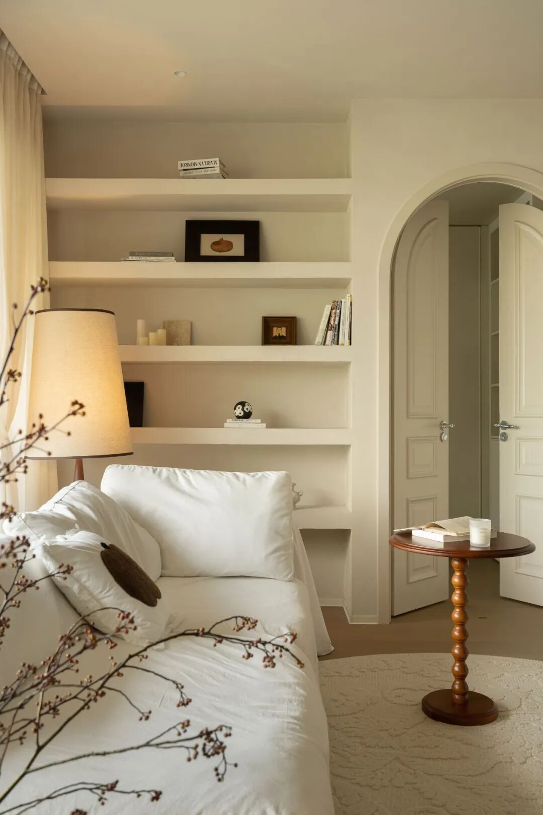 无向空间设计｜三室改一室的中古奶油风魔法-40