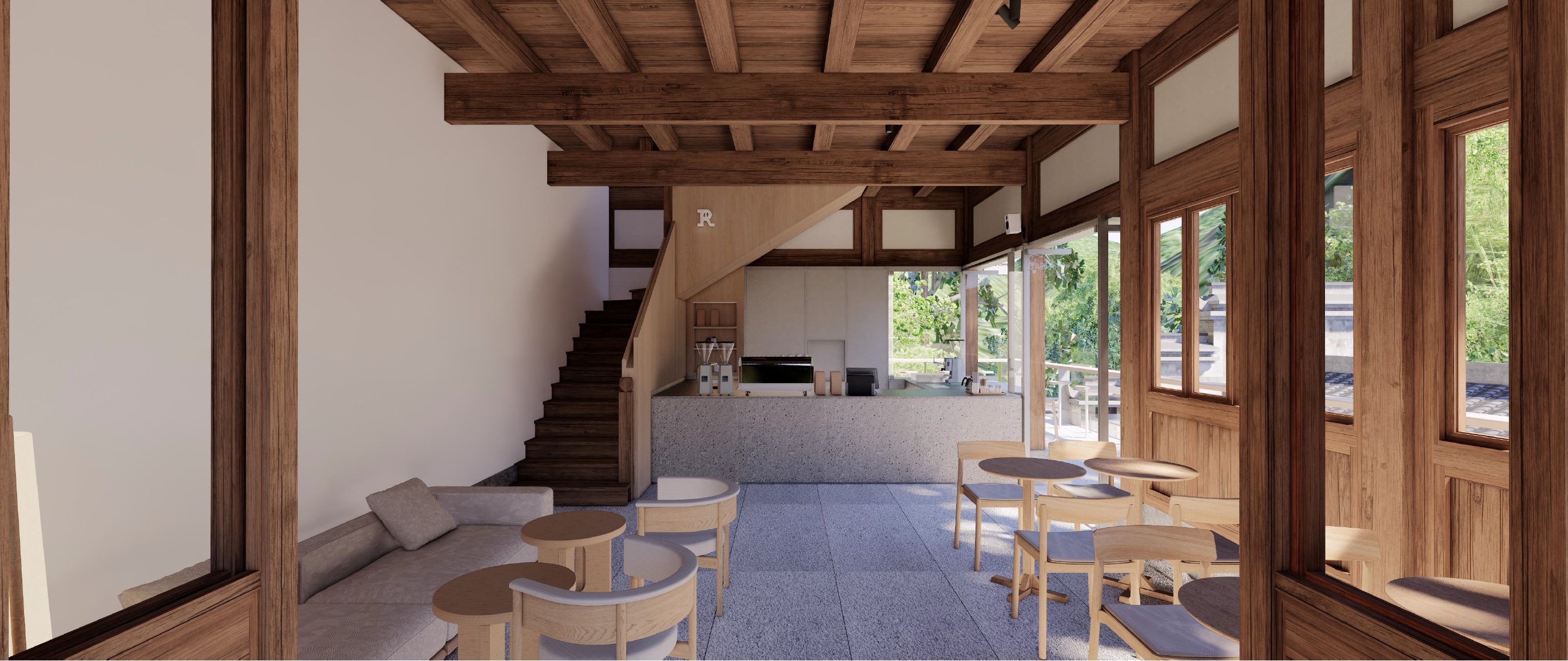 山崖边上的木房子咖啡店设计丨暂无-9