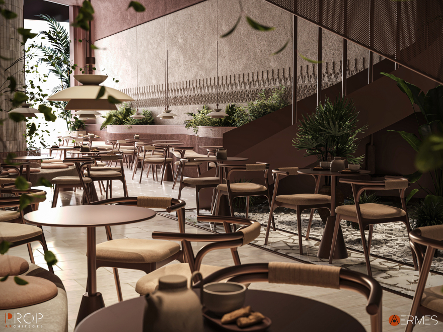 若没有更多背景信息,仅从字面难以准确理解ROASKAVA ABHA CAFE的具体含义,无法给出准确翻译 丨沙特阿拉伯丨PROP & AERMES ARCHITECTS-21