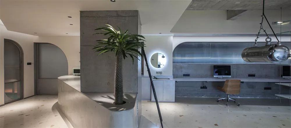 卧野空间设计事务所办公室——自由交流的弧形空间-20