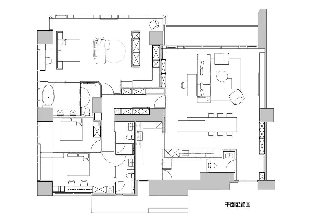 以大地色系与极简语言,构筑155平弹性功能丨中国台中丨新橙设计-68