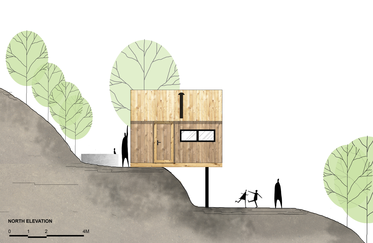 越南北部山区的低成本临时森林屋-34