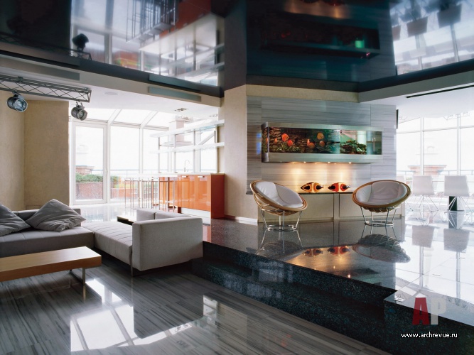 三层高科技风格 penthouse 室内设计丨Серебряная Мария,Макушев Сергей-12