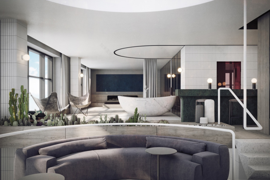 Пентхаус на Белорусской(白俄罗斯大街顶层公寓)丨俄罗斯莫斯科丨Megabudka(建筑事务所)-32