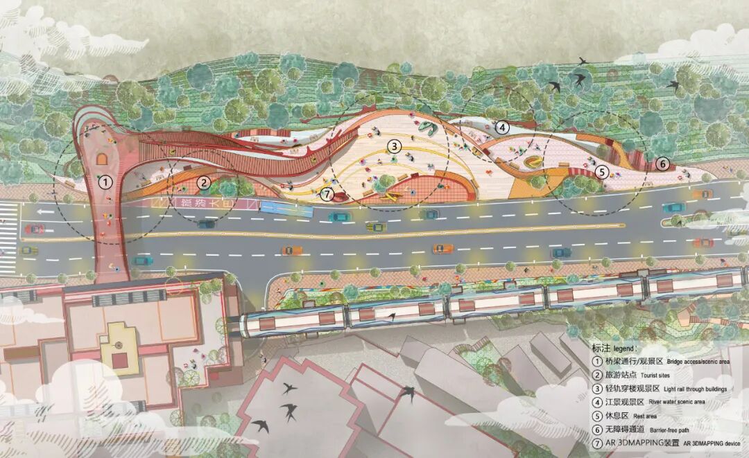 川美大四学弟毕设拿下学院奖+全国高校数字艺术设计大赛一等奖！“交通心理学+交互影像艺术+AR拓展”实现虚实穿行视界的城市更新设计-104