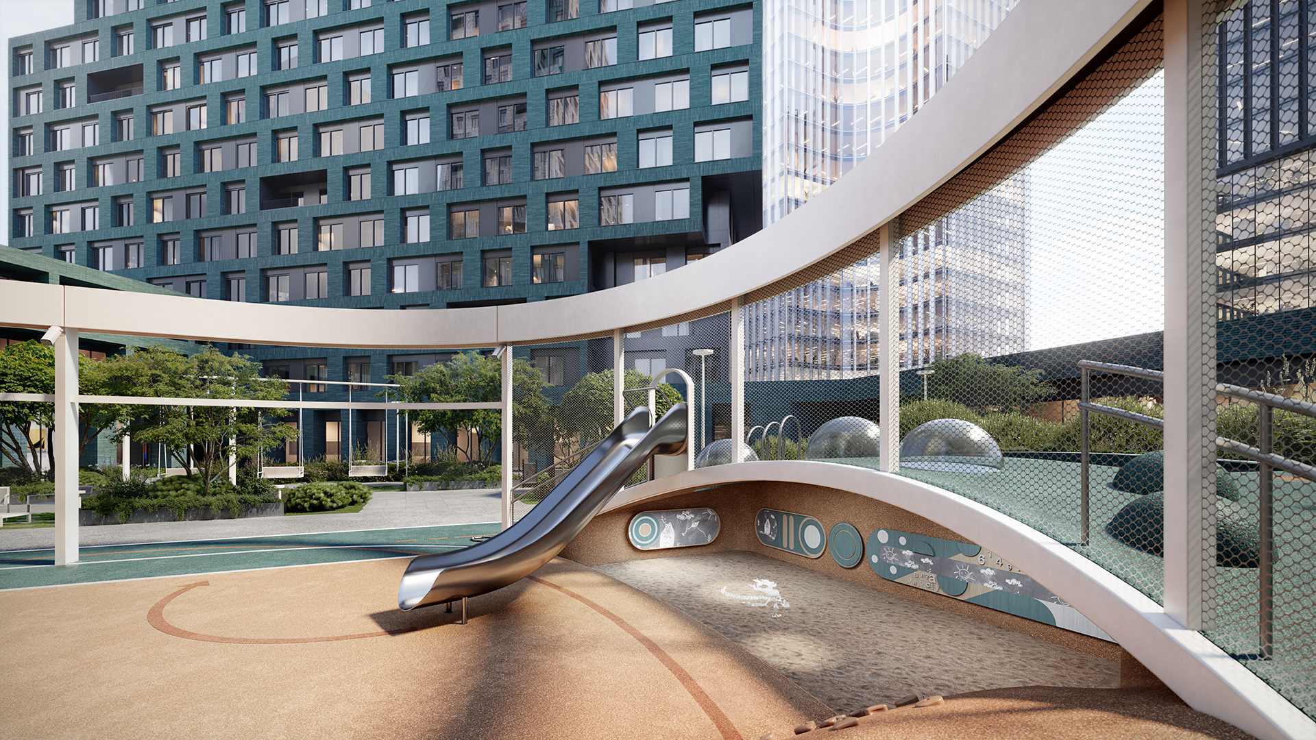 新住宅综合体内部庭院景观可视化设计丨A4 Studio-14