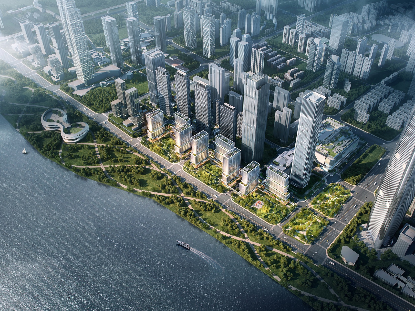 武汉长江中心C地块项目国际竞赛丨中国武汉丨line+建筑事务所-11