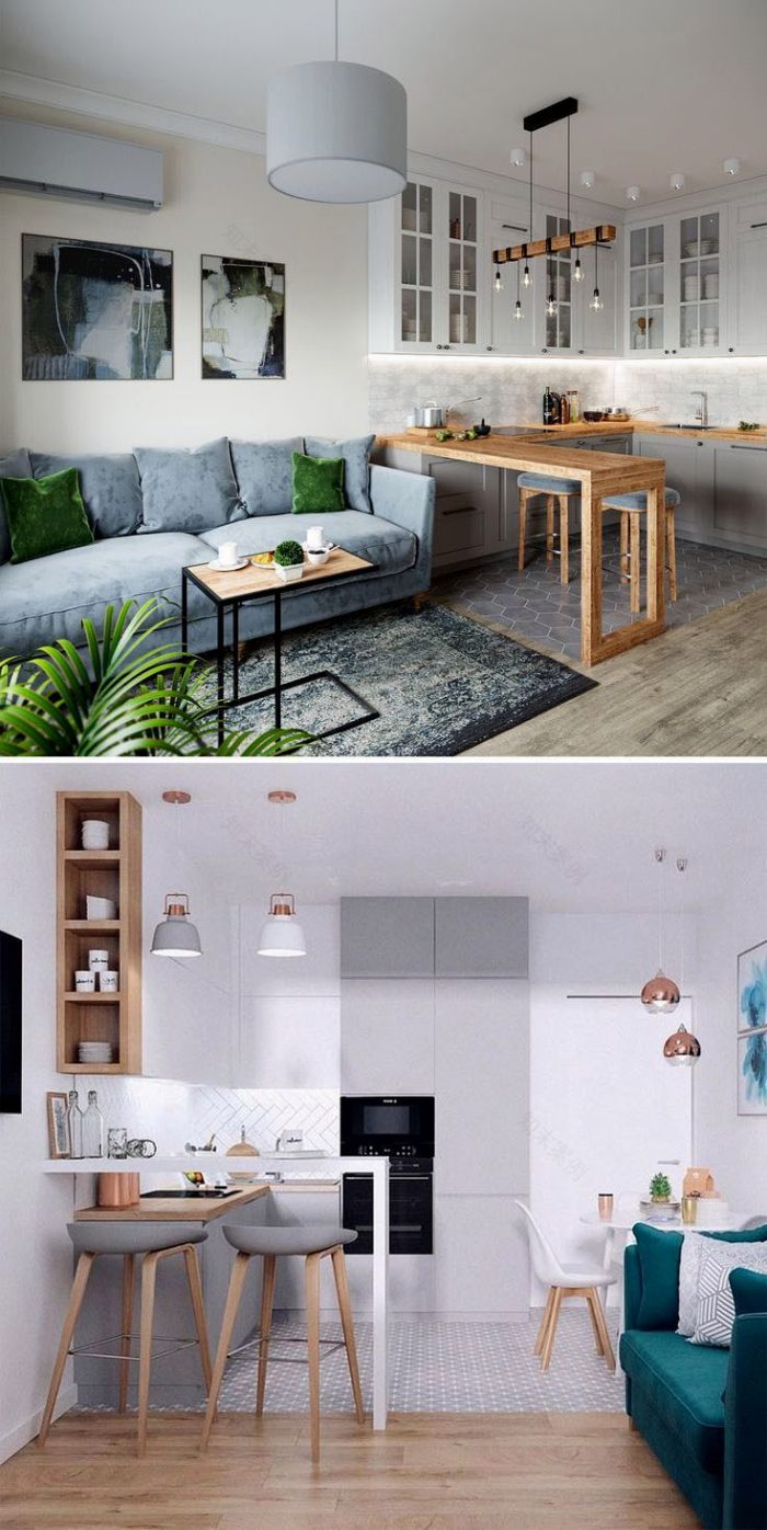 厨房与客厅一体化设计案例-174