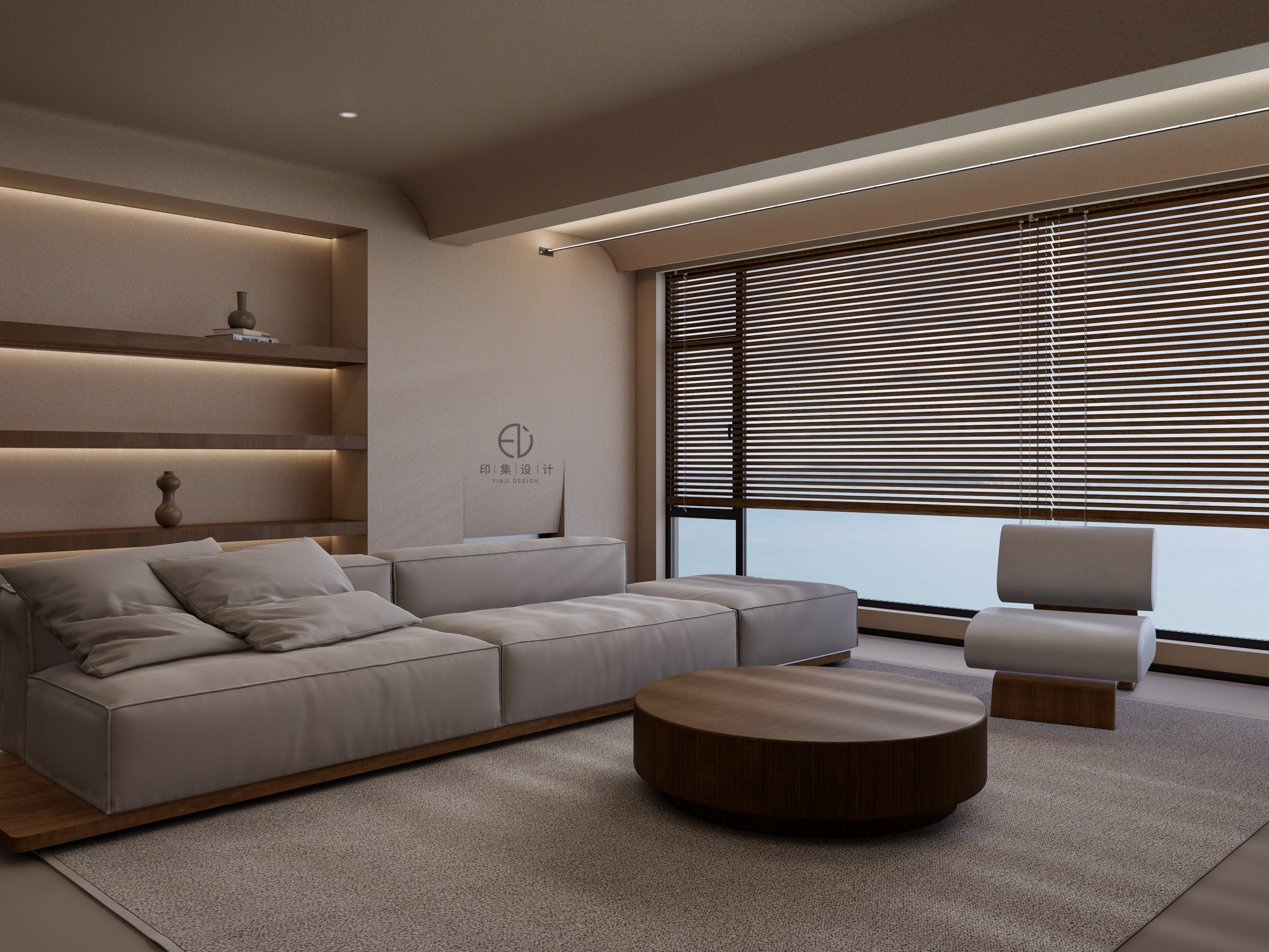 150㎡黑胡桃侘寂风：隐于时光的自然之美-4