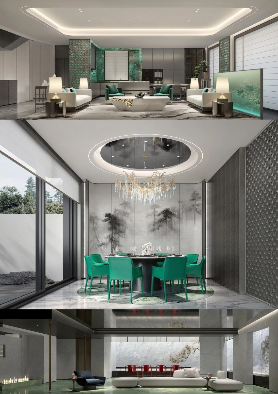 新作｜梁建国 · 北京集美组／绿城第四代住宅标杆「义乌·凤起潮鸣」合院别墅-9