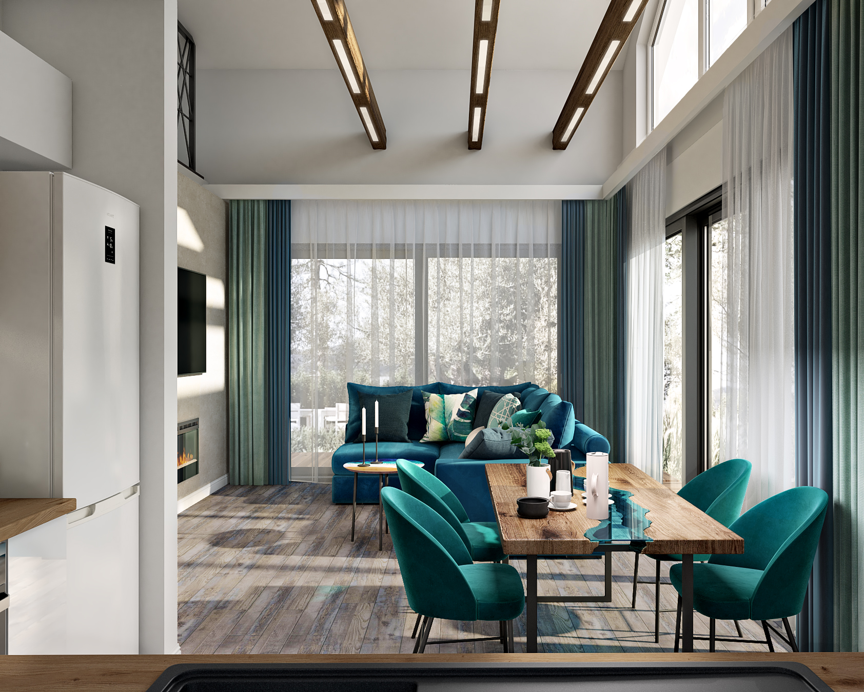 Белый лофт и немного эко-0