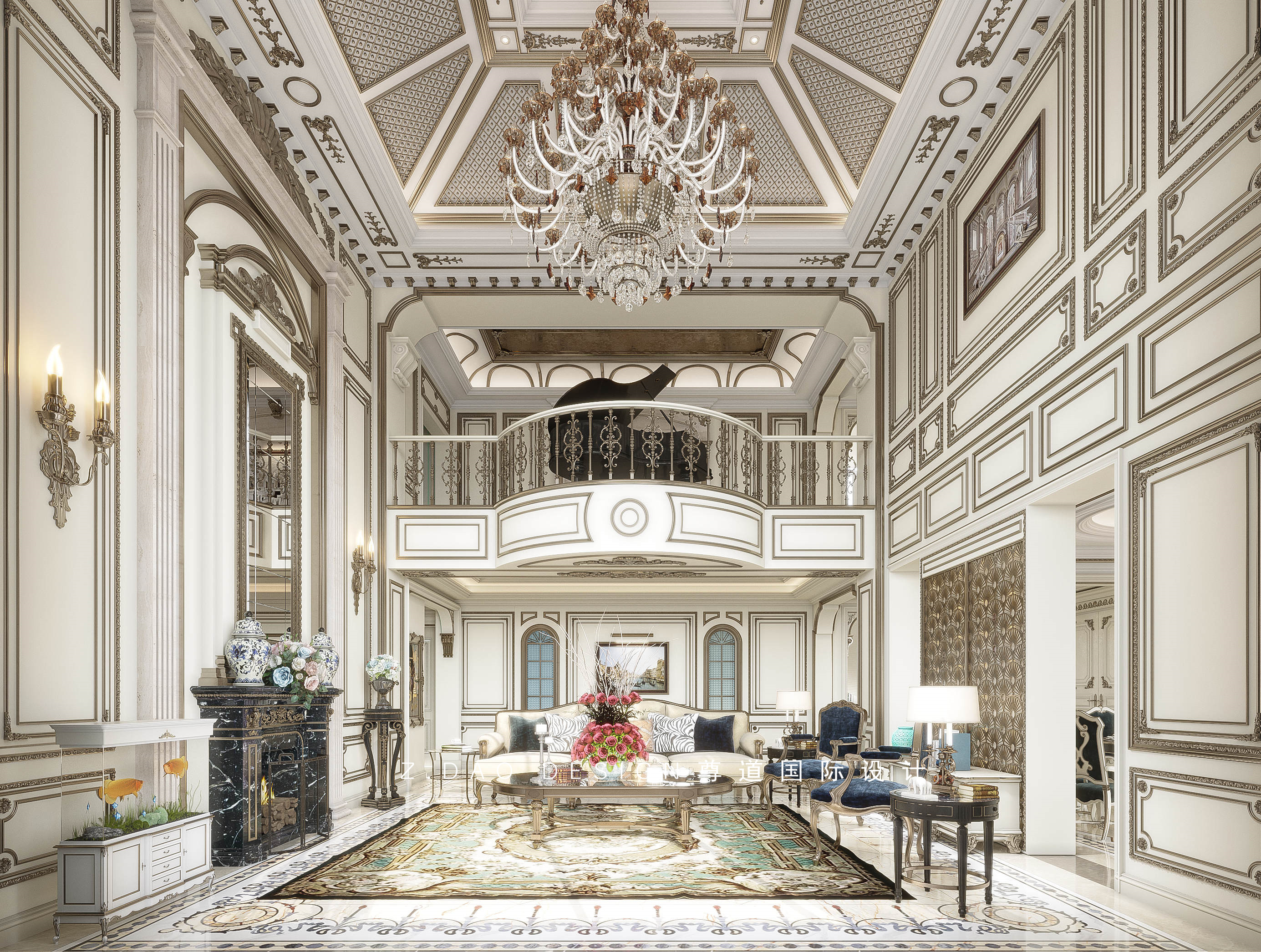 《莱茵河畔》黄山纳尼亚小镇法式宫廷风别墅设计丨中国黄山丨合肥尊道国际设计-12