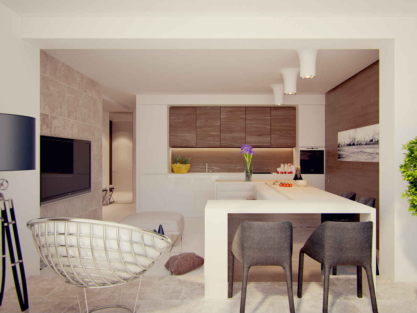 The interior of the apartment of 130 m  in residential complex Rublevskoe suburb Alexandra Fedorova-5