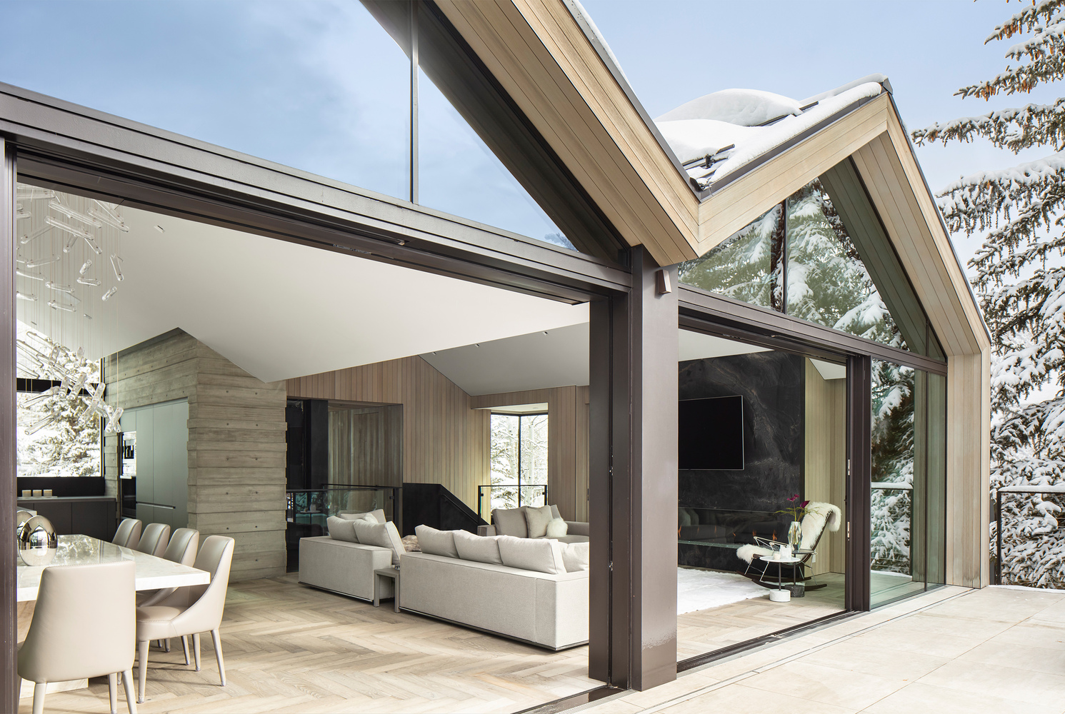 雪谷中的现代暖宅丨美国科罗拉多丨KAA-5