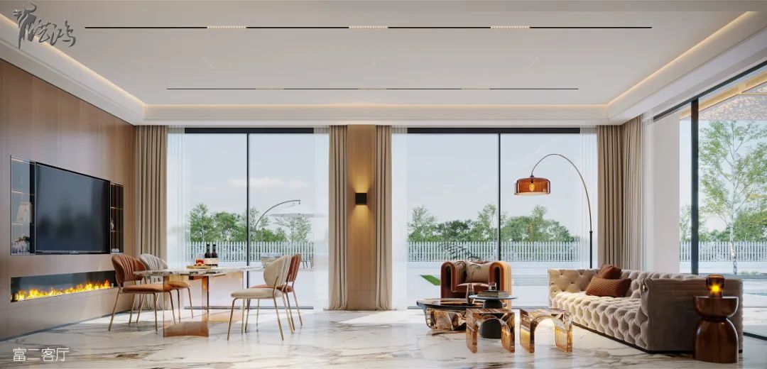 现代简约与自然共生的独栋别墅设计丨艺鸿装饰-62