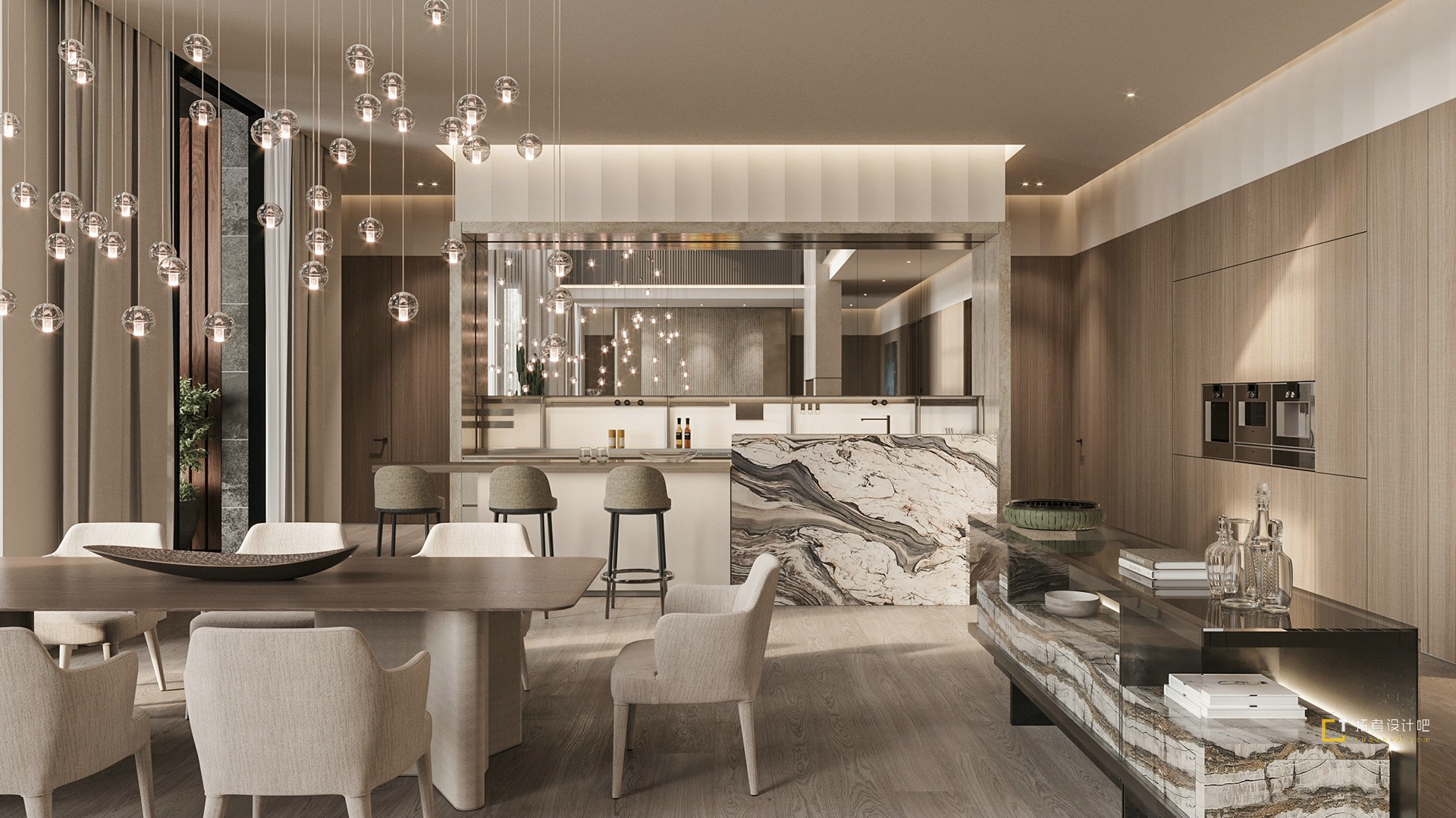 1000平 现代挑空别墅设计！-4