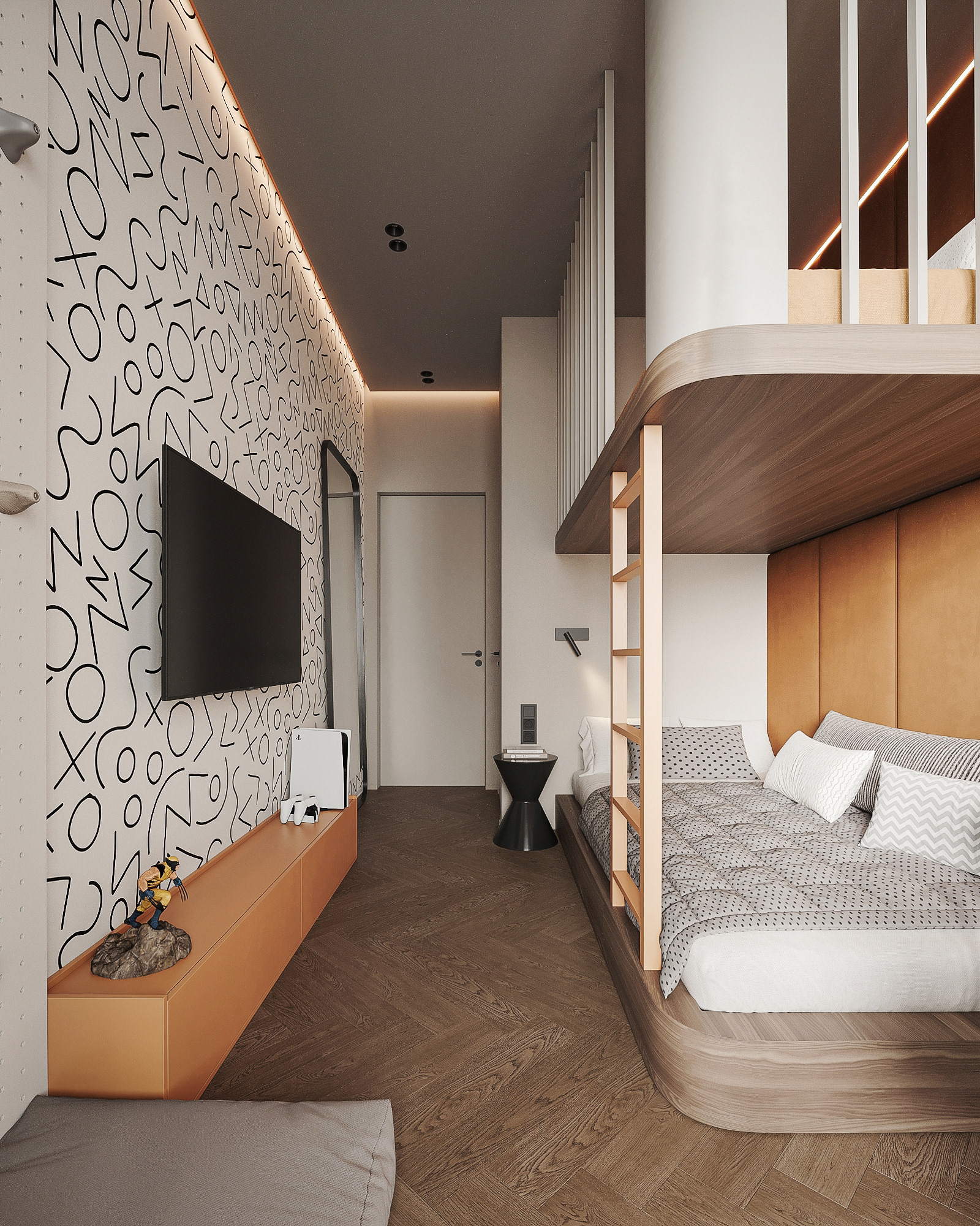 温暖色调的家庭舒适公寓丨拉脱维亚里加丨Bodes studio-35