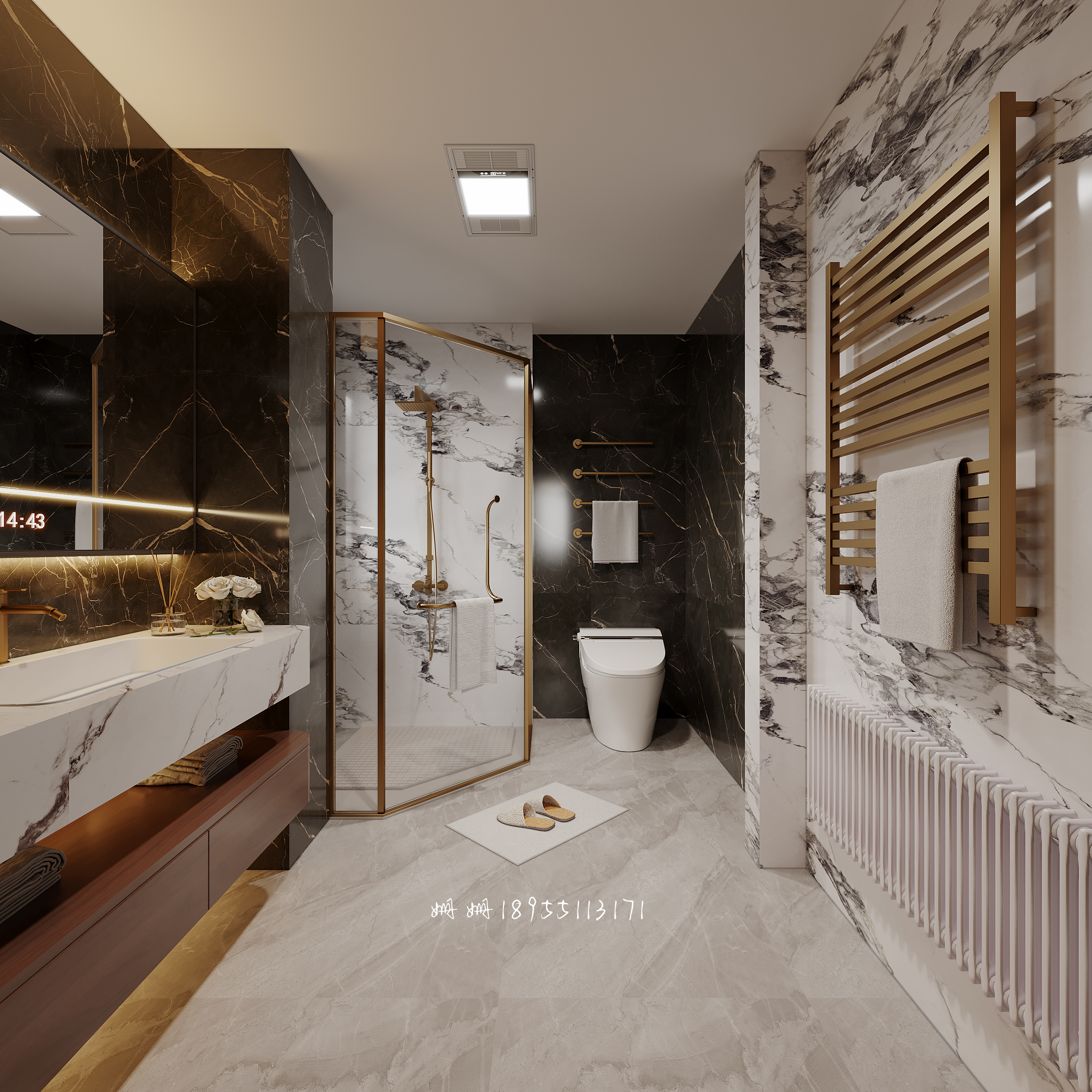 新中式轻奢大平层，重新定义都市光影中的东方美学-9