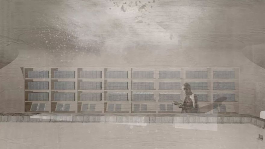 榆林窟职工阅读室 | 山地形空间与本土材料的巧妙融合-35