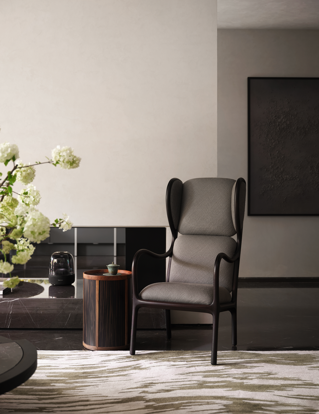 银杏汇湘湖天境 新中式挑空别墅丨中国杭州丨H.N.LIN空间美学馆-31