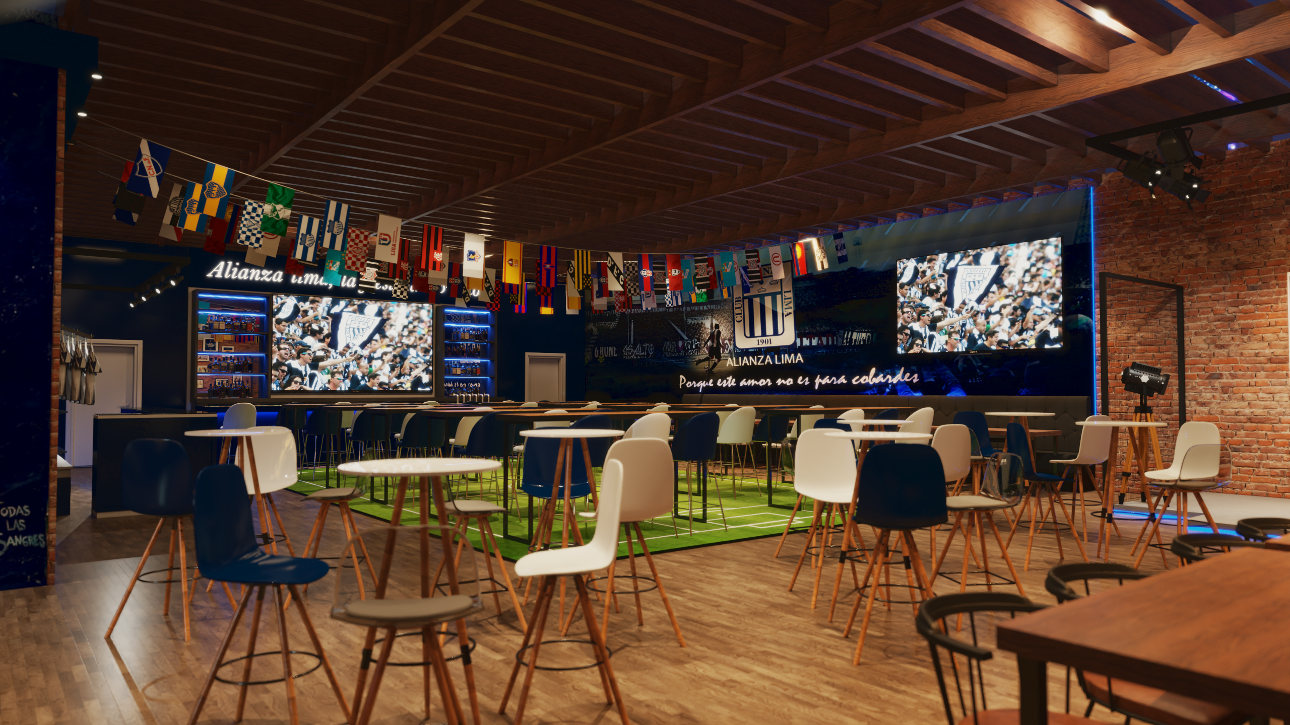 Diseño 3d - Bar del equipo Alianza Lima-1