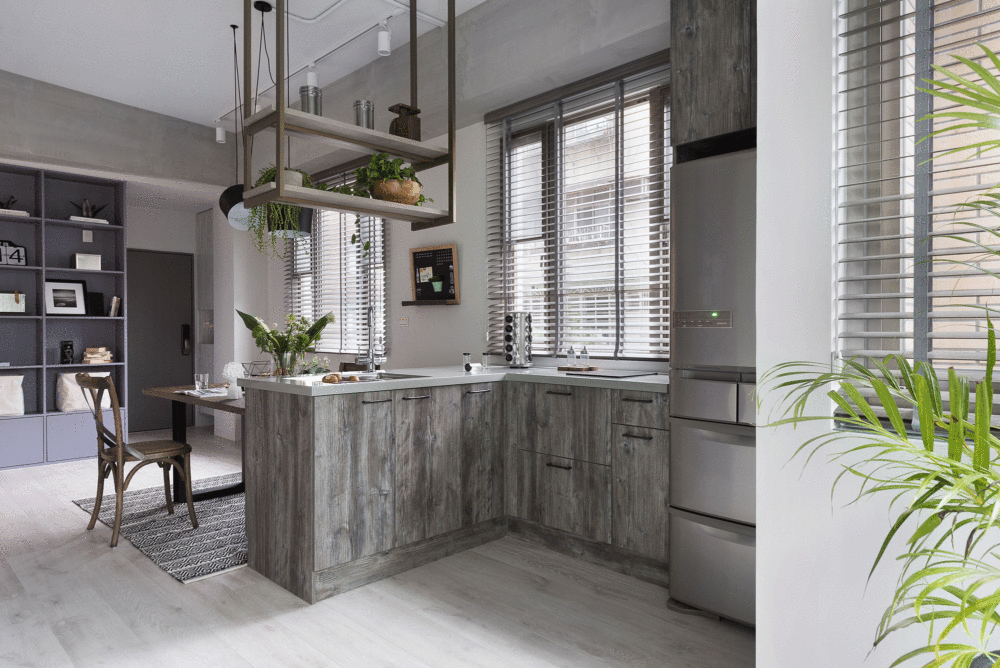 现代工业风 31㎡住宅，寓子设计诠释水泥墙与木质的完美融合-4