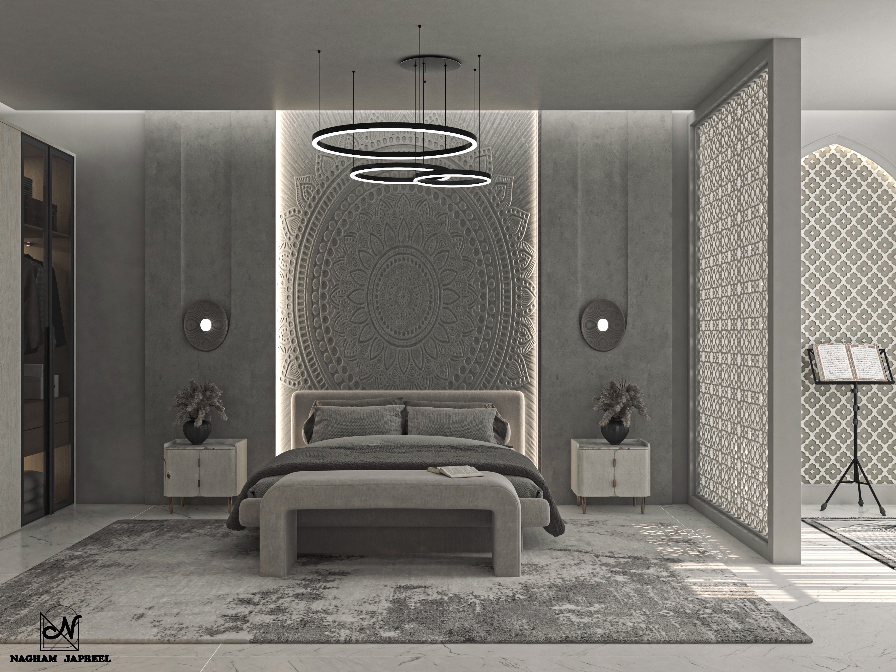 卧室带祈祷角设计丨nagham japreel-6
