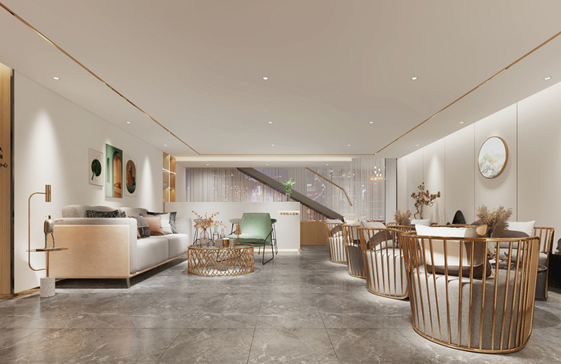 美容院室内设计案例效果图-6