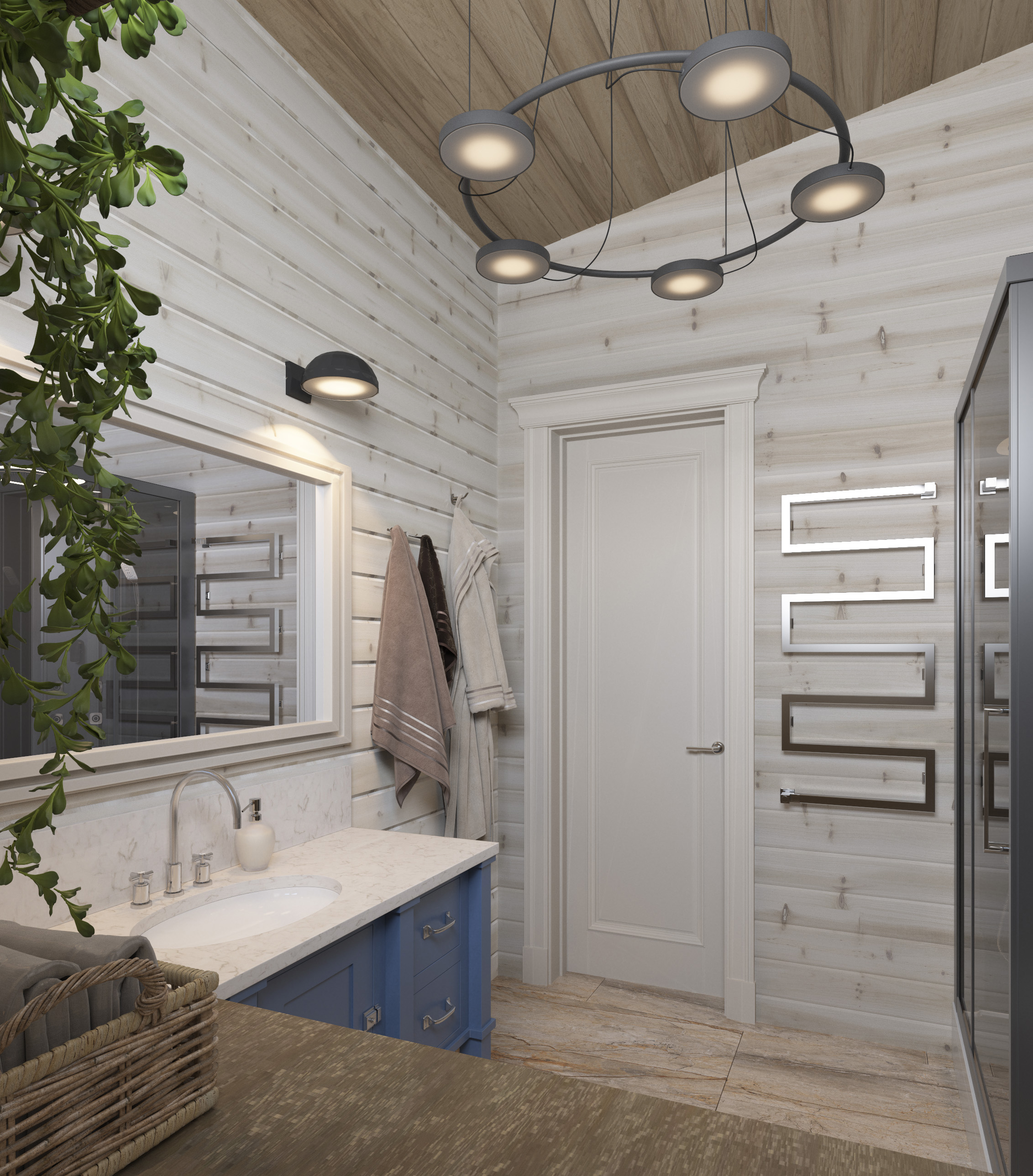 санузел в деревянном доме-1