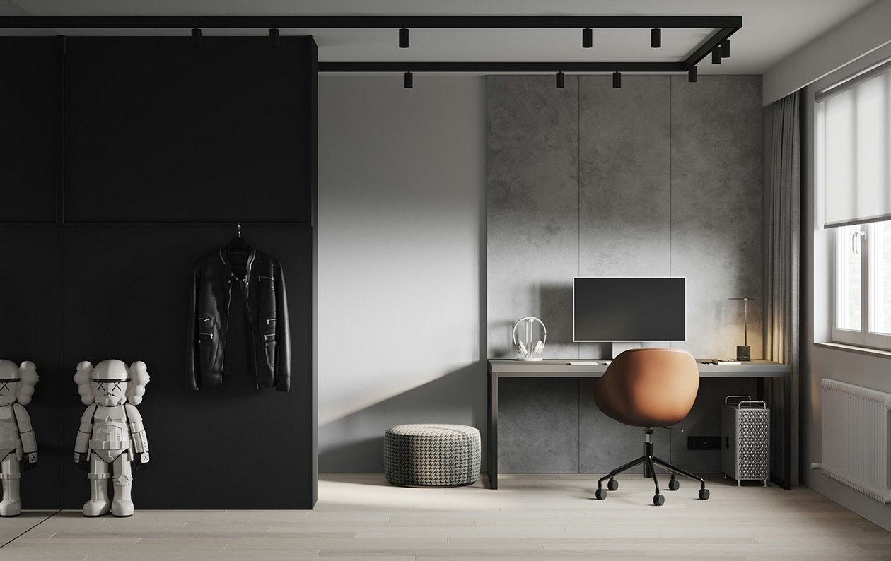 素简治愈，高级灰色系小空间公寓设计-13