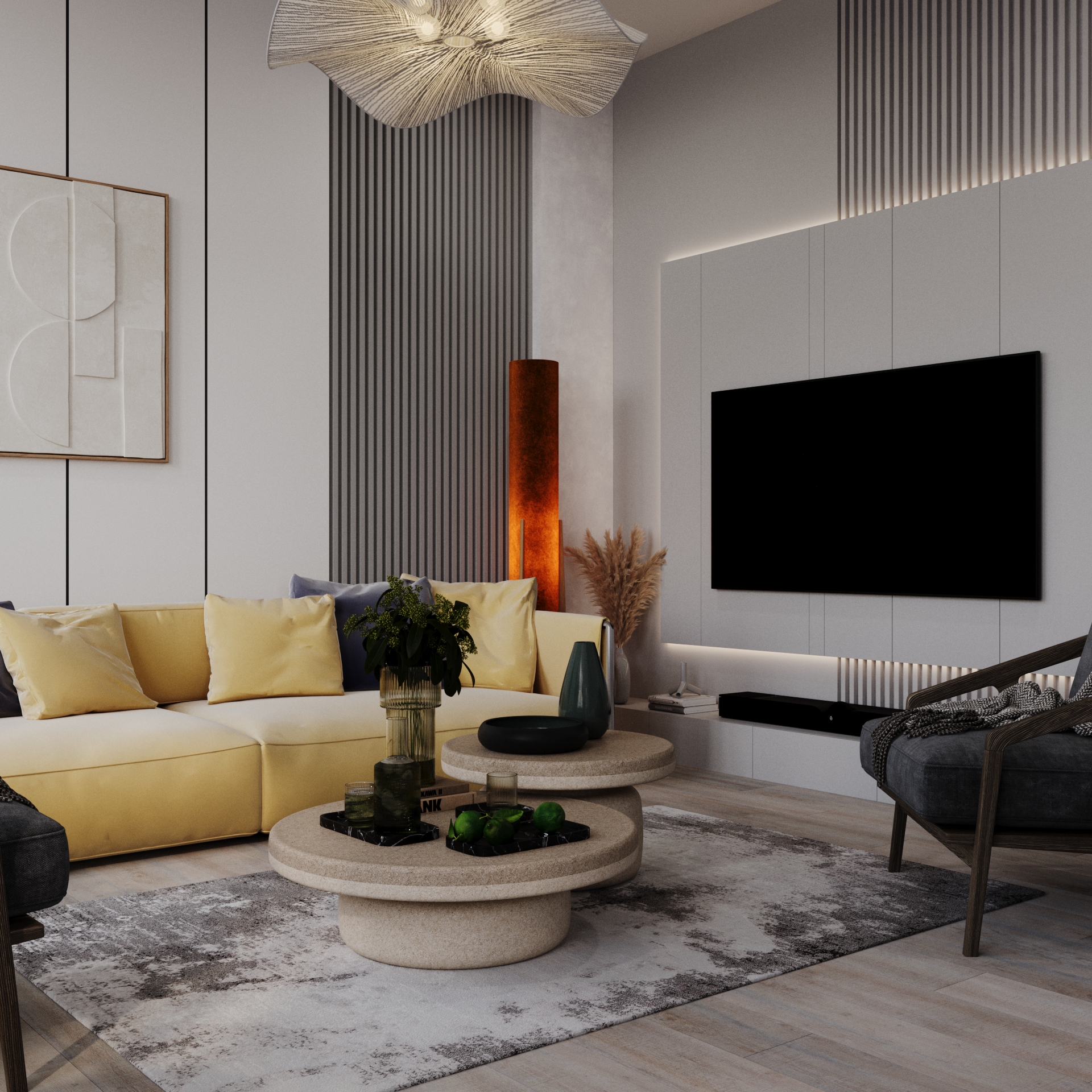 Livingroom and dining room 设计丨TurkeyTrabzon丨Ahmet Kakışım-7