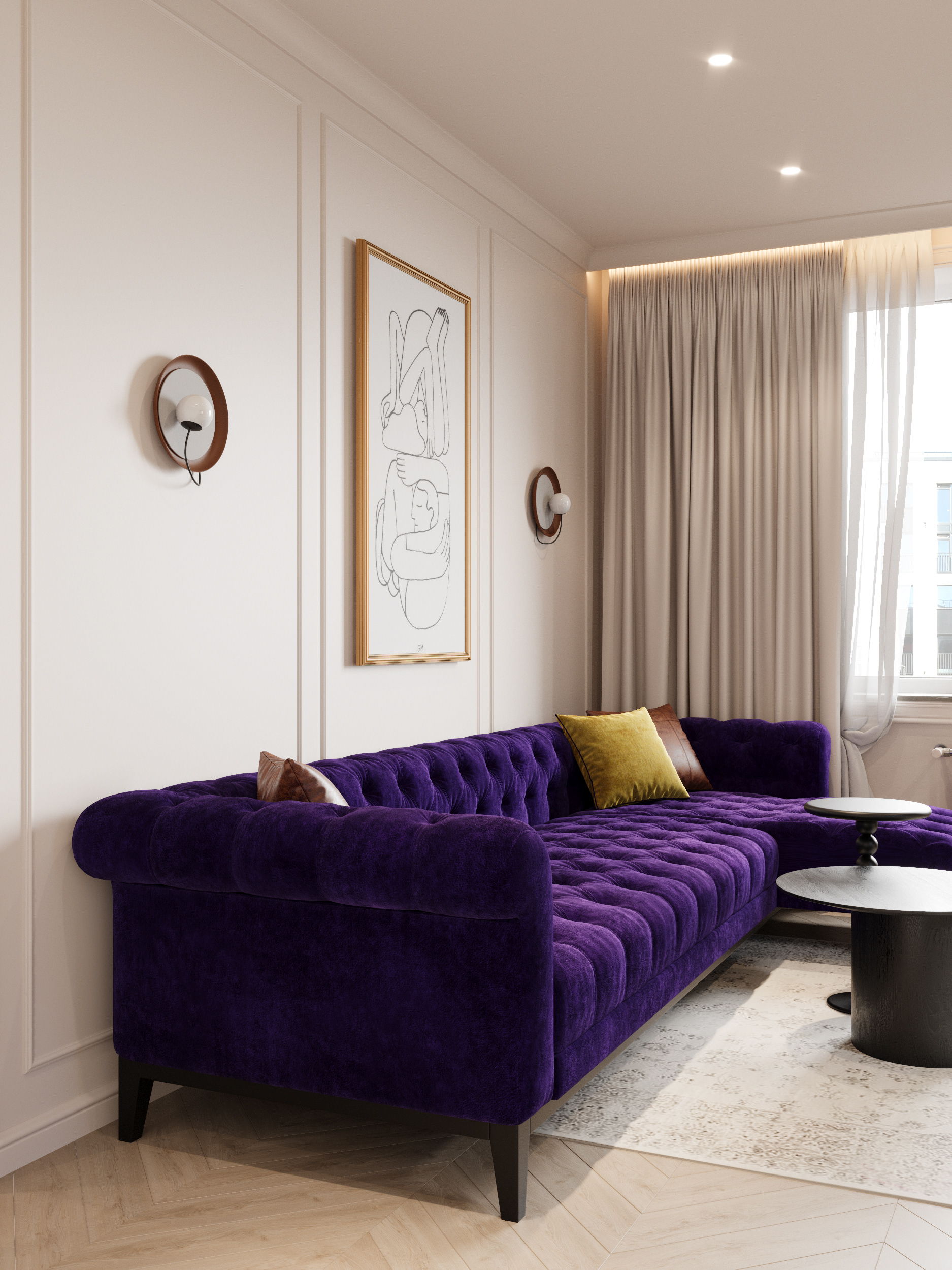 “НЕОНОВАЯ ОСЕНЬ”公寓室内设计-36