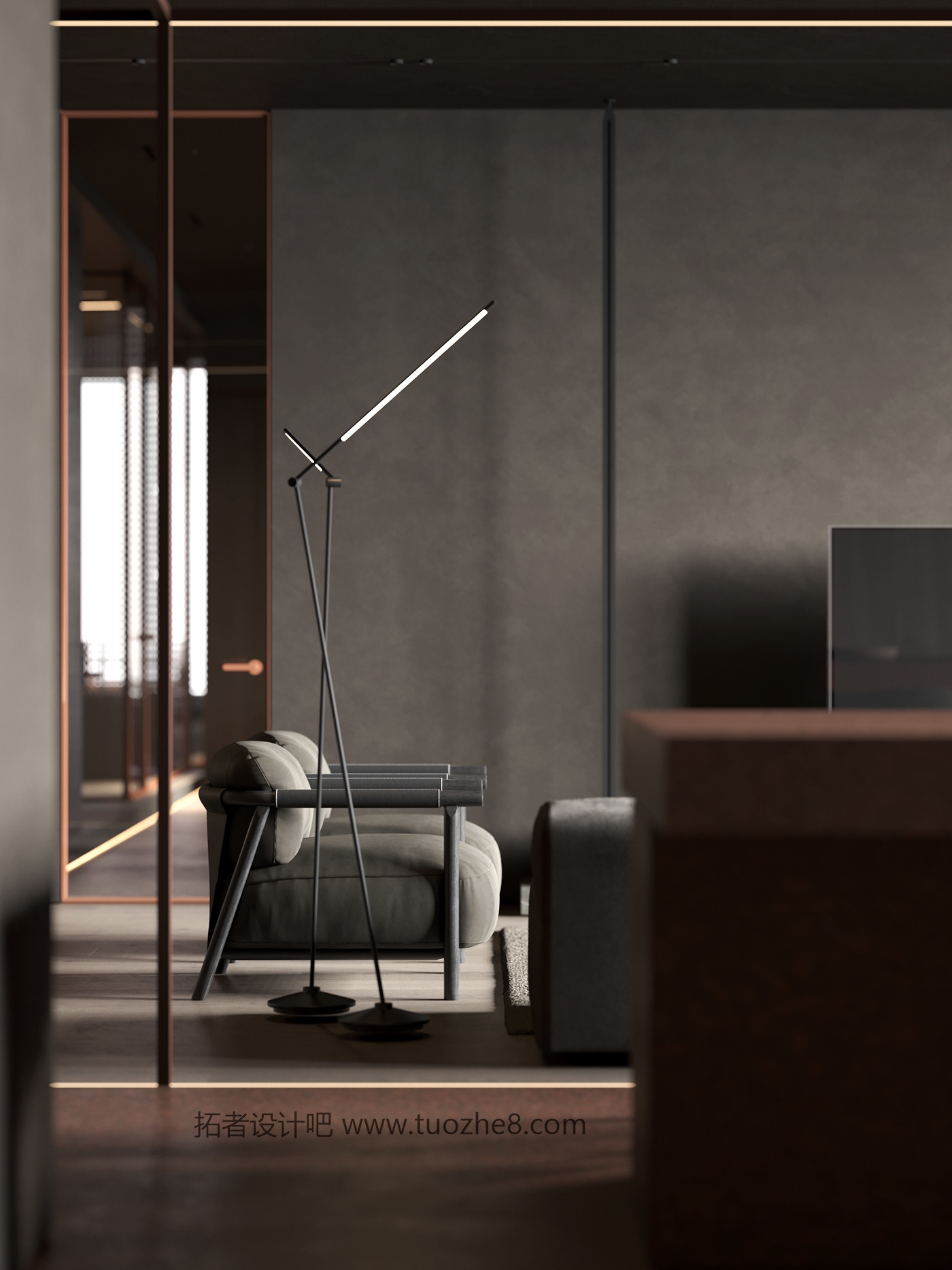 俄罗斯黑色公寓设计-6