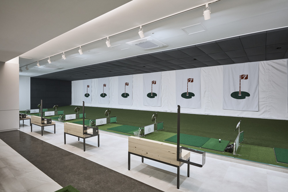 现代高级 250 平米室内高尔夫练习场设计-13