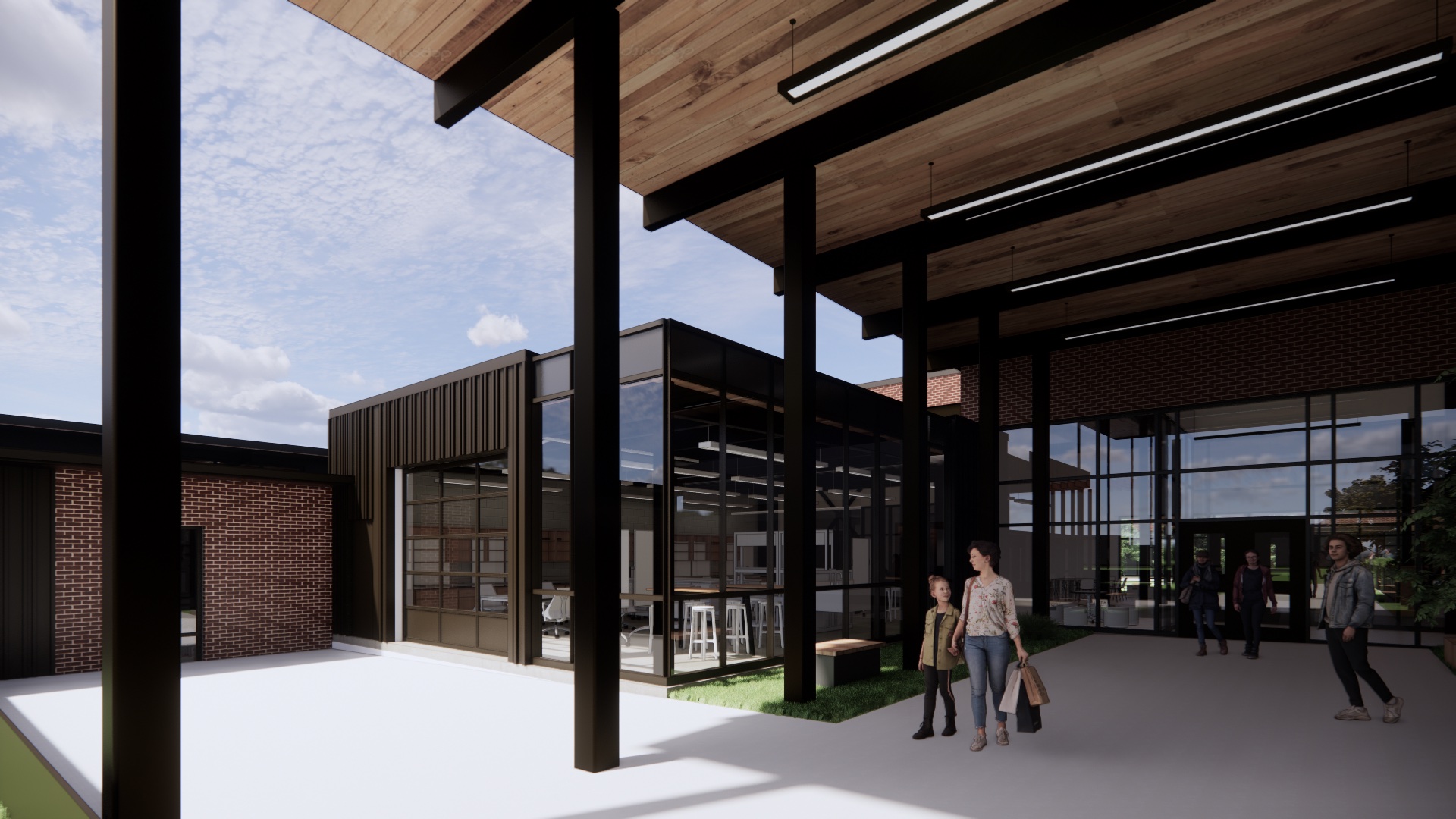 韦斯特伍德初中重建项目（注：Replacement在这里结合语境推测可能是指学校重建、替换等相关项目，如果有更准确的背景信息，可能翻译会更精准） 丨Pfluger Architects,Fitzpatrick-16