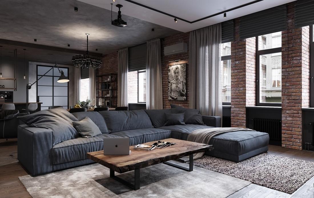 Leonid Sizikov--工业风住宅，用光营造不同的空间氛围-4