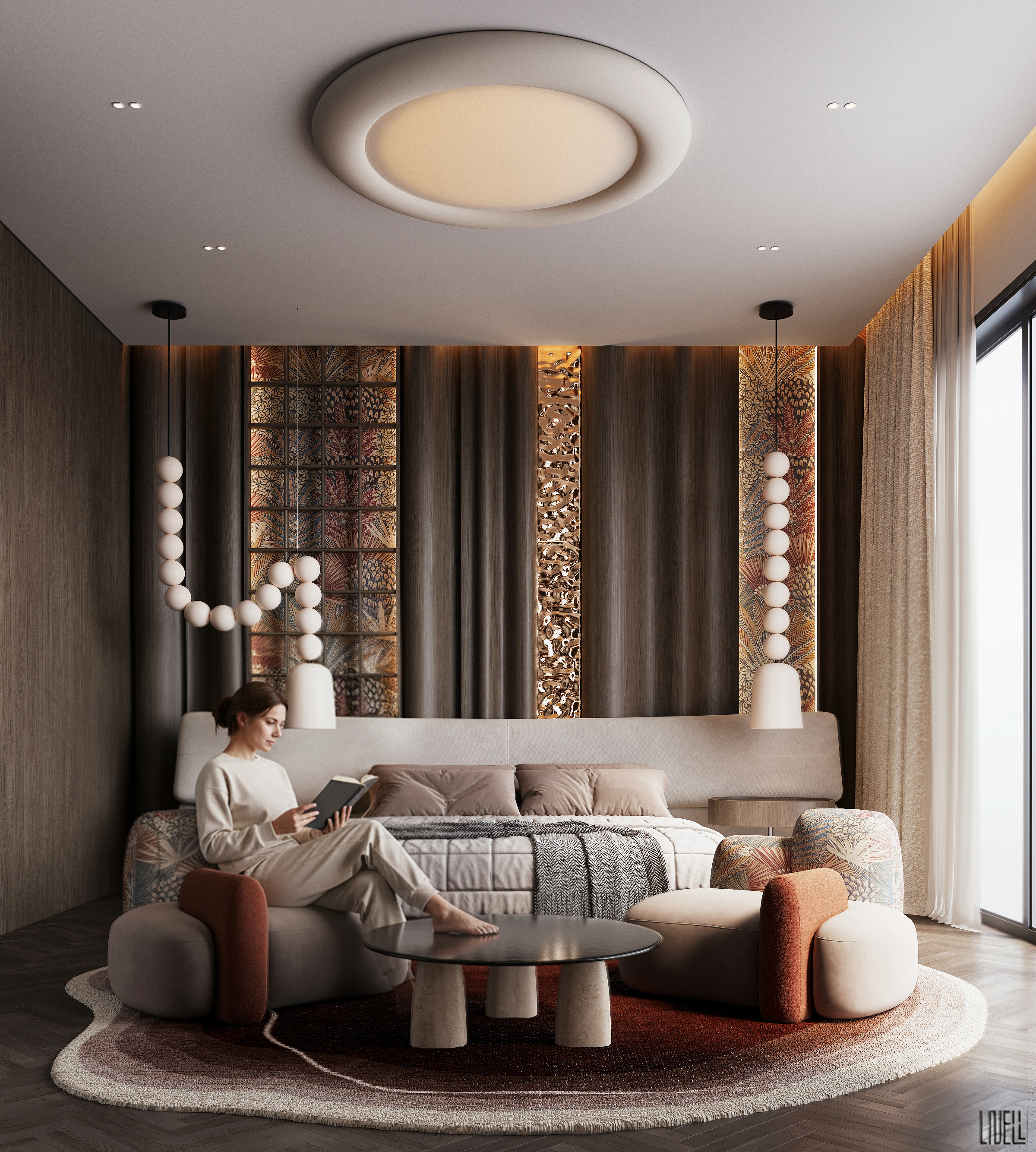 主卧室设计·沙特阿拉伯（注：KSA是沙特阿拉伯王国的英文缩写） 丨沙特阿拉伯丨Livelli Architects-2