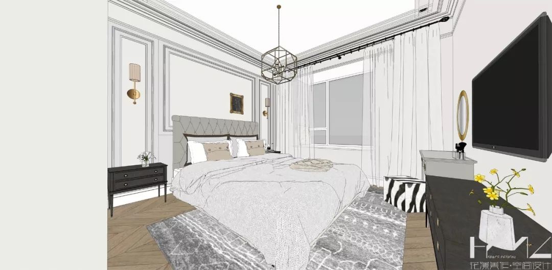 南京 124㎡现代美式混搭家居,开放式厨房、飘窗改造亮点多-45