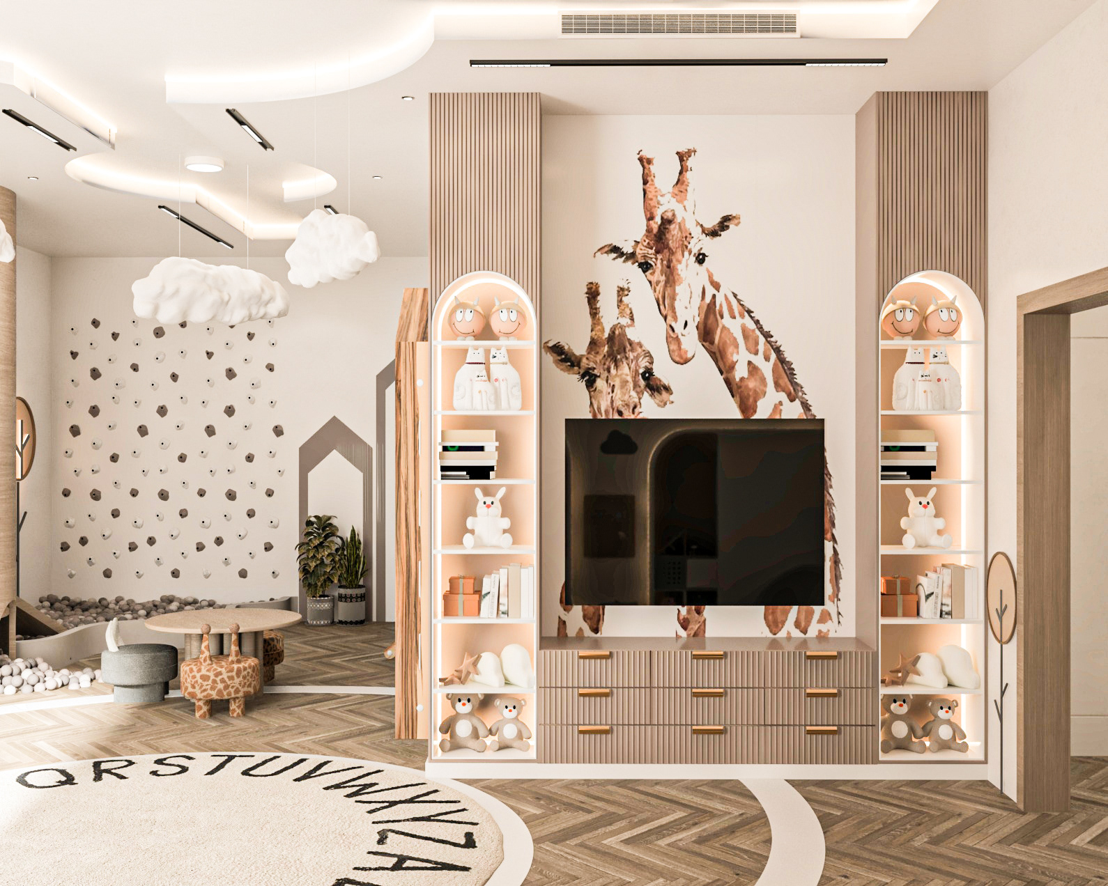 children's playroom in a villa-10