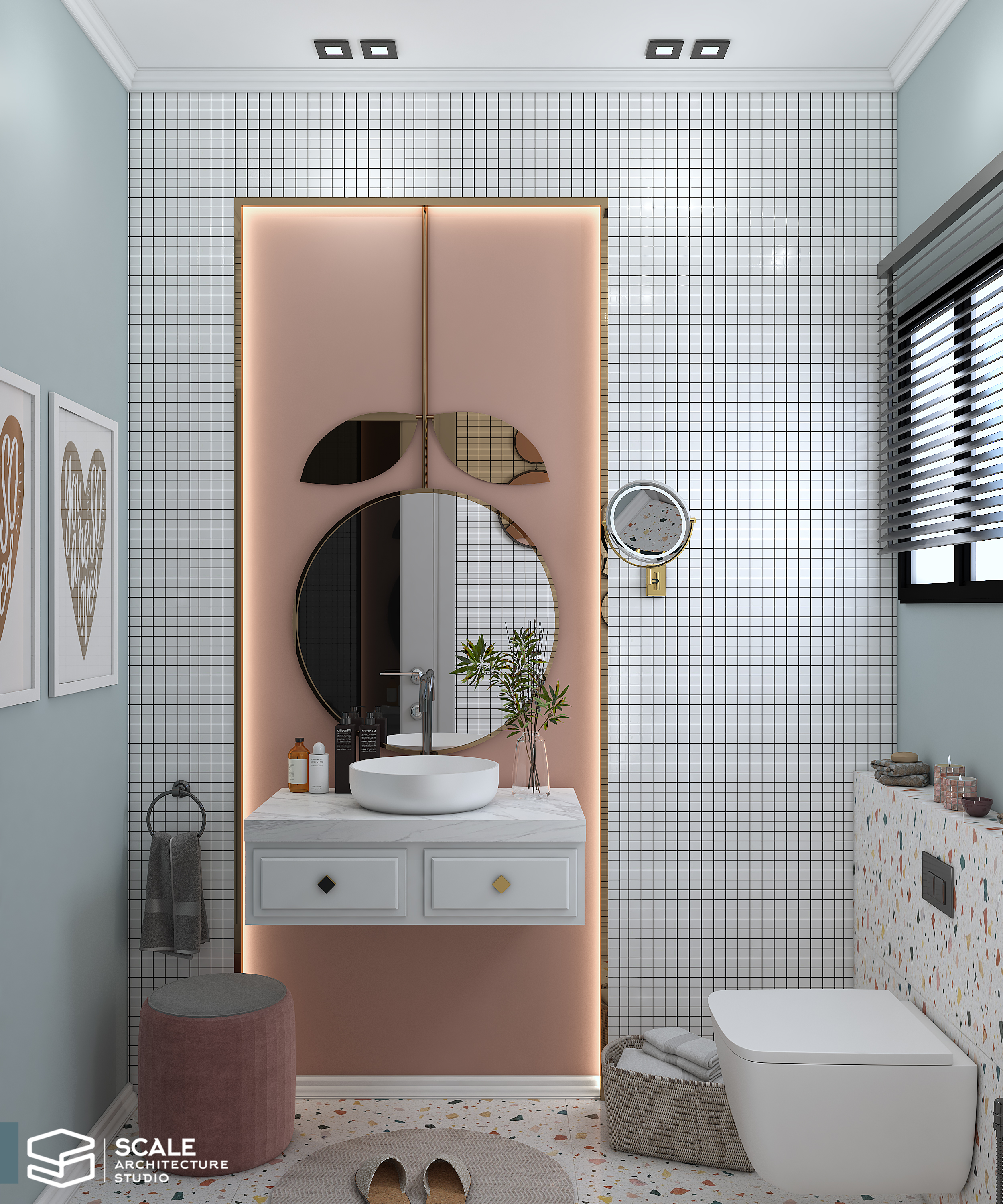 女孩卧室带浴室设计丨Scale Architecture studio office-4