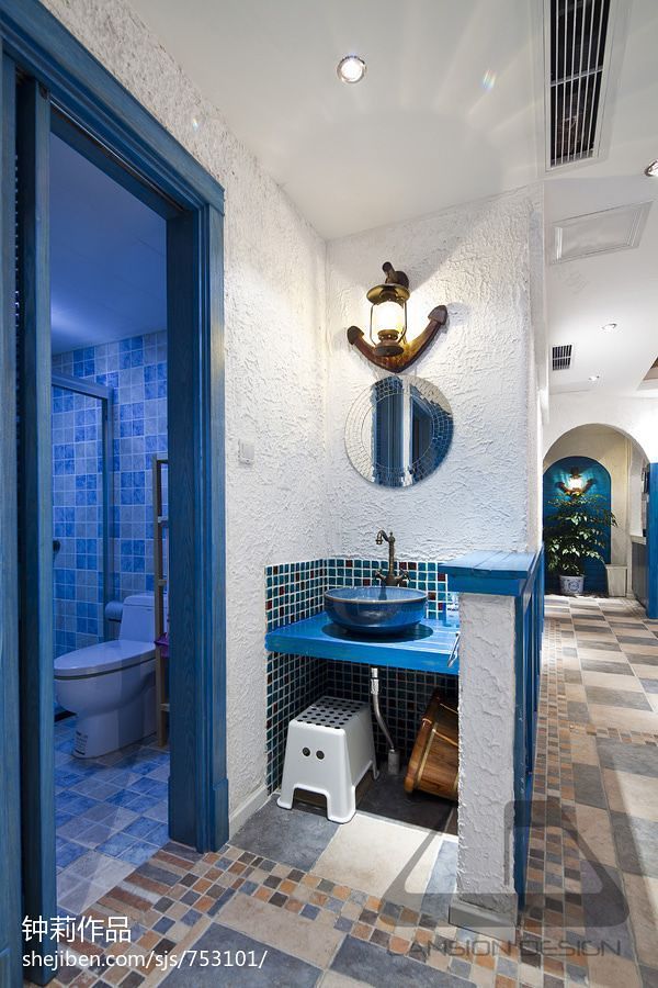 25万元复式120平米装修案例·效果图 圣托里尼的阳光-14