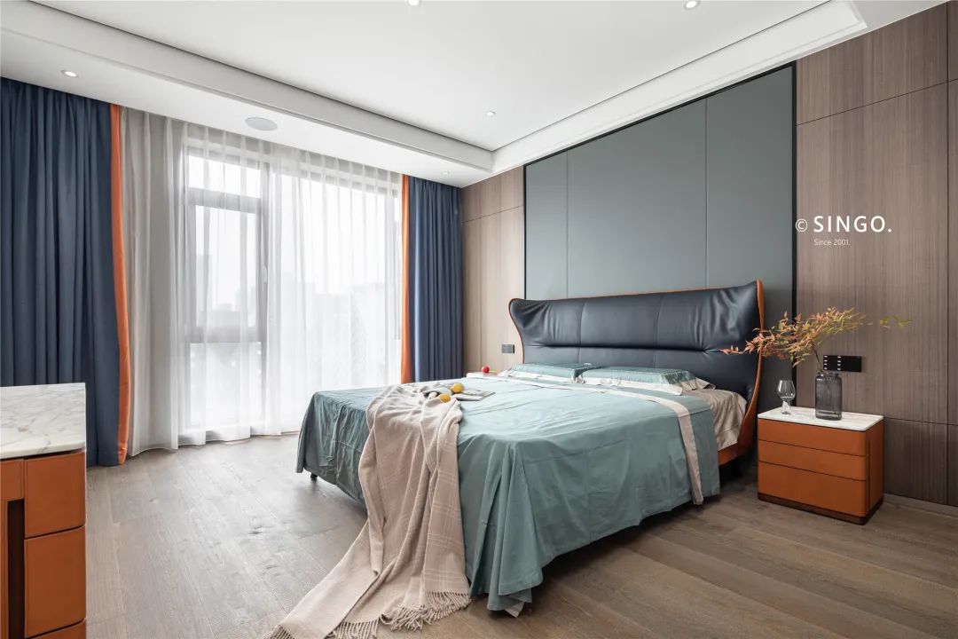 东方一品 | 现代婚房设计,色彩缤纷的温馨空间-72