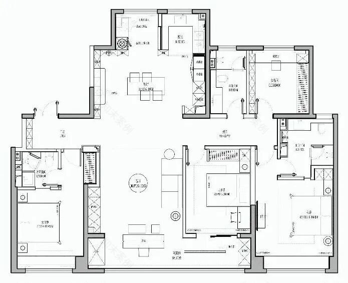 段峰 公园时光 230㎡中古风丨旗盛装饰-16