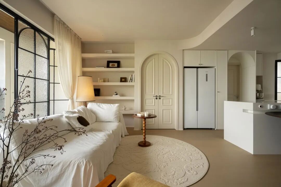 无向空间设计｜三室改一室的中古奶油风魔法-32