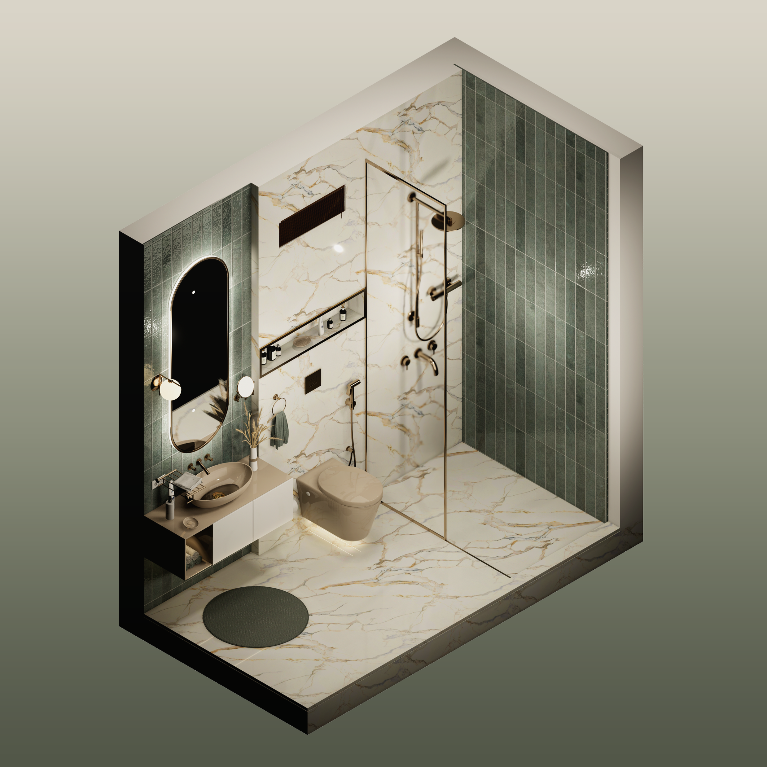 豪华洗手间设计丨tahseen.jamal-10