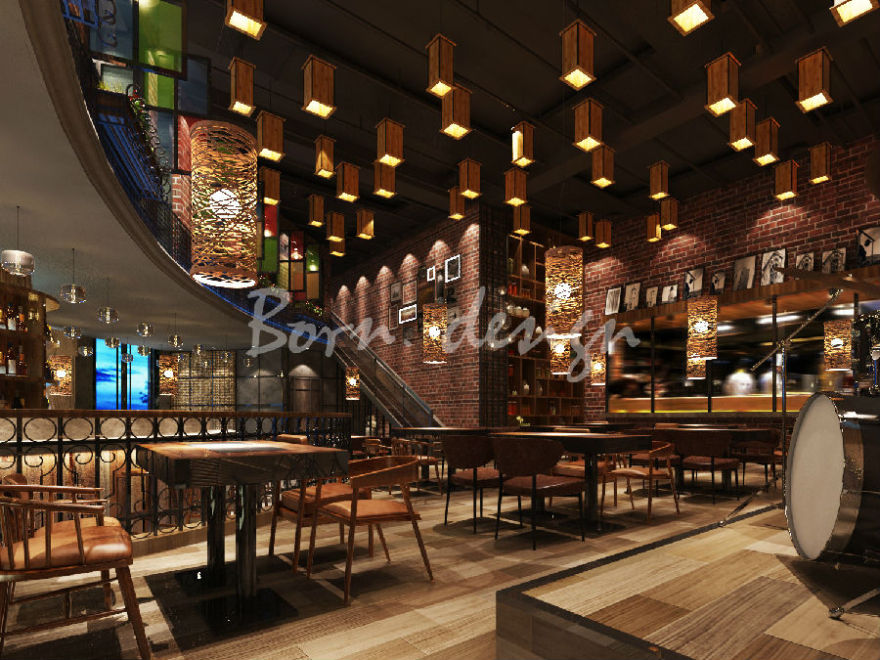 肥猫音乐餐厅设计-12