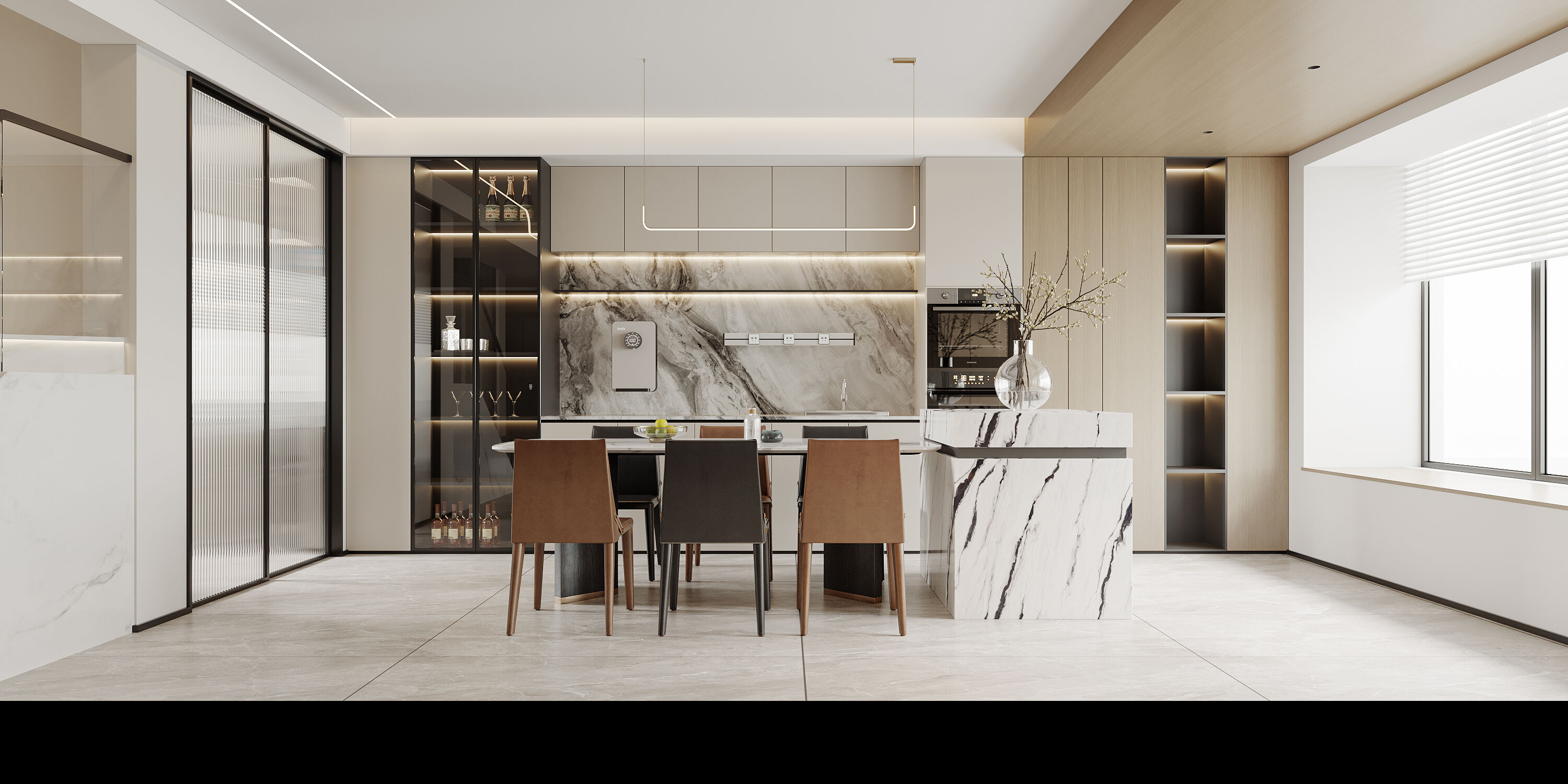 现代简约风挑空别墅-5