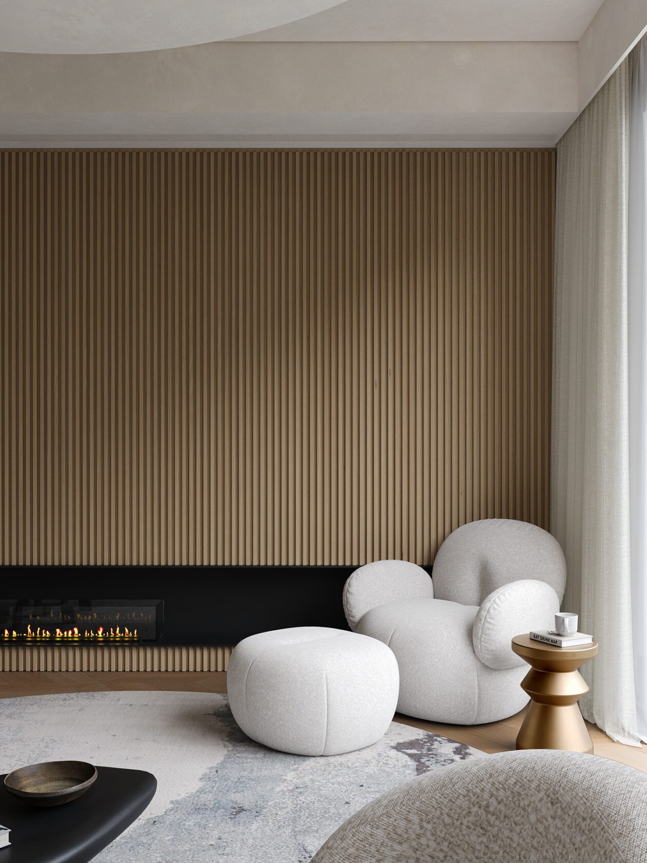 220平米现代简约风叠墅-3