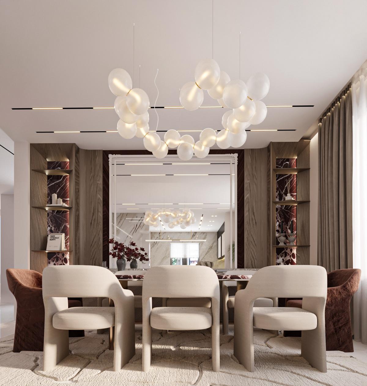 Luxurious villa double hight reception-7