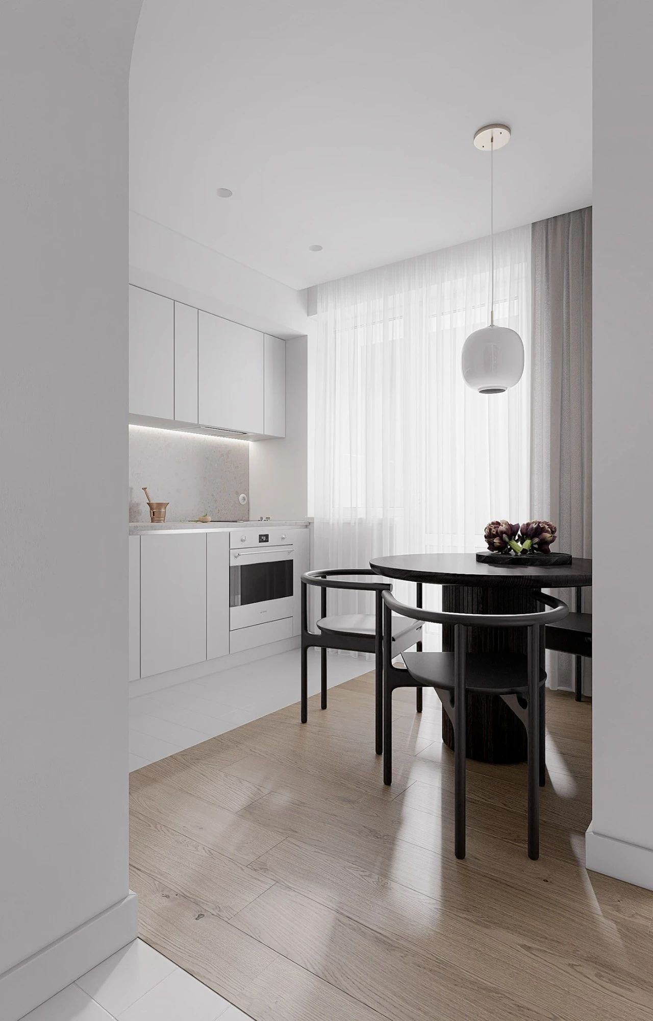 31㎡纯净白色系小户型设计丨Anastasia Ershova-7